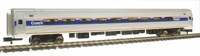 Bachmann 85 Amfleet Amtrak B Passenger Coach - Phase IV N Scale Model Train Passenger Car #14164