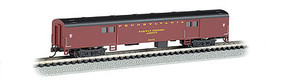 Bachmann 72' Smooth-Side Baggage Car Pennsylvania RR N Scale Model Train Passenger Car #14451 Bachmann 72' Smooth-Side Baggage Car Pennsylvania RR N Scale Model Train Passenger Car #14451