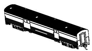 Bachmann 85 Streamline Observstion Unlettered N Scale Model Train Passenger Car #14654