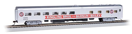Bachmann 85 Smooth-Side Dining Pie Car Ringling Bros. (Red) HO Scale Model Train Passenger Car #14807