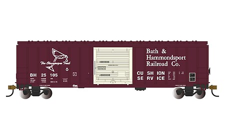 Bachmann 50.6 Outside Braced Boxcar Bath & Hammondsport #25105 HO Scale Model Train Freight Car #14910