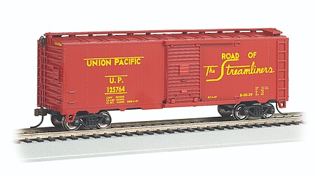 Bachmann 40 Steam Era Boxcar Union Pacific #125764 HO Scale Model Train Freight Car #15017