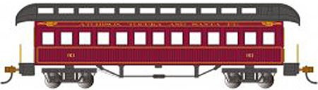 Santa FE Old-Time Coach Car with Round End Clerestory Roof HO Scale 