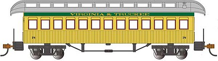 Bachmann Old-Time Passenger Coach Virginia & Truckee HO Scale Model Train Passenger Car #15107