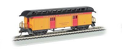 Bachmann Old-Time Rounded-End Baggage Western & Atlantic RR HO Scale Model Train Passenger Car #15301