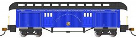 Old-Time Coach Car with Round End Clerestory Roof HO Scale B&O Royal Blue