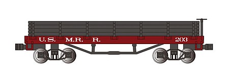 Bachmann Old Time Gondola US Military RR N Scale Model Train Freight Car #15454