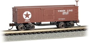 Bachmann Old-Time Wood Boxcar Union Line N Scale Model Train Freight Car #15657
