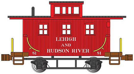 Bachmann Old Time Caboose LeHigh & Hudson River #81 N Scale Model Train Freight Car #15756