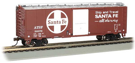 Bachmann 40 Boxcar Santa Fe #139876 HO Scale Model Train Freight Car #16012