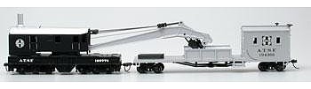Bachmann SS 250T Crane & Boom Tender SF HO Scale Model Train Freight Car #16102