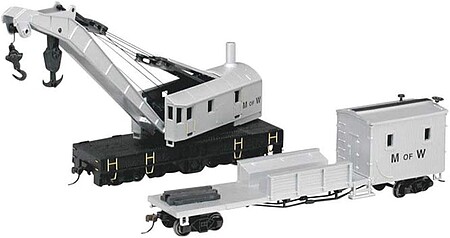 Bachmann SS 250T Crane & Boom Tender MOW HO Scale Model Train Freight Car #16138