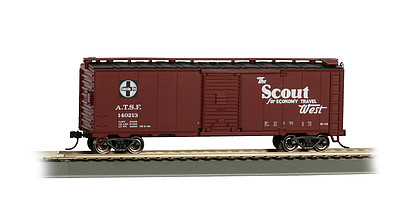 Bachmann 40 Boxcar Santa Fe Scout HO Scale Model Train Freight Car #16502