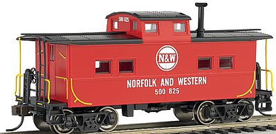 Bachmann NE Steel Caboose Norfolk & Western Red #557707 HO Scale Model Train Freight Car #16817