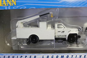 MOW Hi Rail Equip Truck w/Crane NS White HO HO Scale Model Train Freight Car #16902