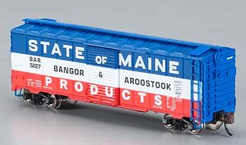 Bachmann AAR 40 Steel Box Bangor & Aroostook N Scale Model Train Freight Car #17056