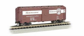 Bachmann AAR 40' Steel Boxcar Pennsylvania RR #92419 N Scale Model Train Freight Car #17061