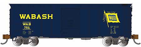Bachmann AAR 40 Steel Boxcar Wabash N Scale Model Train Freight Car #17063