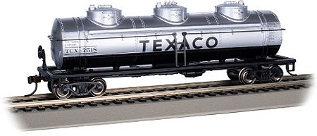 Bachmann 40 3-Dome Tank Car Texaco #7518 HO Scale Model Train Freight Car #17112