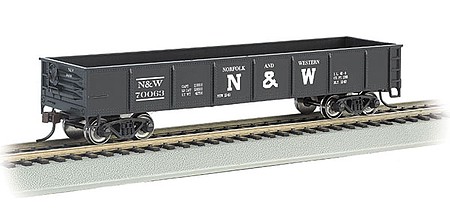 Bachmann 40 Gondola Norfolk & Western #70063 HO Scale Model Train Freight Car #17207