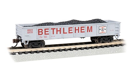 Bachmann 40 Gondola Bethleham Steel #46636 N Scale Model Train Freight Car #17256