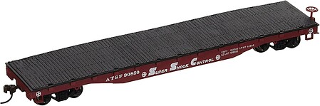 Bachmann Flatcar Santa Fe HO Scale Model Train Freight Car #17302