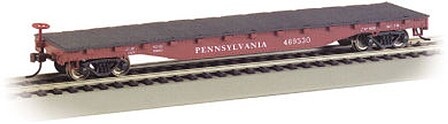 Bachmann Flatcar Pennsylvania RR HO Scale Model Train Freight Car #17314