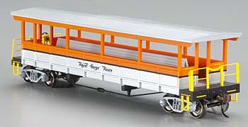 Bachmann Open-Sided Excursion Car Royal Gorge HO Scale Model Train Passenger Car #17435