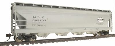 Bachmann 56 ACF Center-Flow Covered Hopper New York Central HO Scale Model Train Freight Car #17523