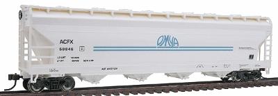Bachmann 56 ACF Center-Flow Hopper Omya HO Scale Model Train Freight Car #17546