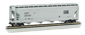 Bachmann 56' 4-Bay Center Flow Hopper CSX N Scale Model Train Passenger Car #17554 Bachmann 56' 4-Bay Center Flow Hopper CSX N Scale Model Train Passenger Car #17554