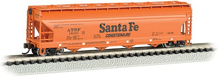 Bachmann ACF 56 4-Bay Center-Flow Hopper Santa Fe #101414 N Scale Model Train Freight Car #17564
