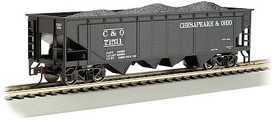 Bachmann 40 Quad Hopper Chesapeake & Ohio #71511 HO Scale Model Train Freight Car #17605