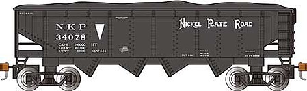 Bachmann 40 Quad Hopper Nickel Plate Road #34078 HO Scale Model Train Freight Car #17623
