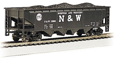 Bachmann 40 Quad Hopper Norfolk & Western #12988 HO Scale Model Train Freight Car #17642