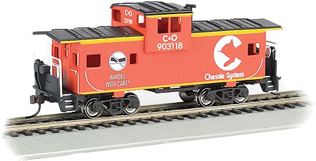 Bachmann 36 Wide-Vision Caboose Chessie #903118 HO Scale Model Train Freight Car #17707