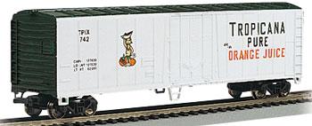 Bachmann 50 Steel Reefer Tropicana HO Scale Model Train Freight Car #17947