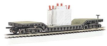 Bachmann 52 Flatcar w/Transformer HO Scale Model Train Freight Car #18348
