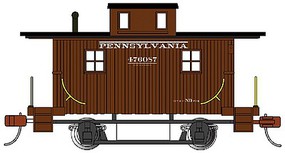 Bachmann Old-Time Bobber Caboose Pennsylvania RR #476087 HO Scale Model Train Freight Car #18402