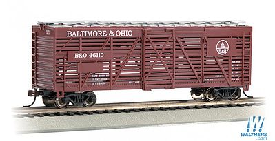 Bachmann 40 Stock Car Baltimore & Ohio #46110 HO Scale Model Train Freight Car #18504