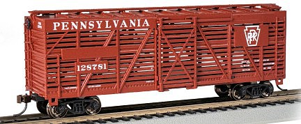 Bachmann 40 Stock Car Pennsylvania RR #128781 HO Scale Model Train Freight Car #18515