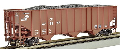 Bachmann 100 ton 3-bay Hopper Conrail HO Scale Model Train Freight Car #18708