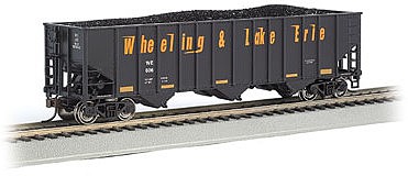 Bachmann BS 3-Bay 100-Ton Open Hopper Wheeling & Lake Erie #606 HO Scale Model Train Freight Car #18746