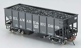 55T 2-Bay Hopper w/Coal Delaware & Hudson HO Scale Model Train Freight Car #19505