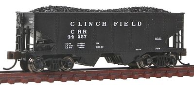 Bachmann USRA 55-Ton 2-Bay Open Hopper Clinchfield #44257 N Scale Model Train Freight Car #19554