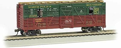 Bachmann Animated Stockcar Christmas HO Scale Model Train Freight Car #19704