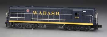 Bachmann F-M H24-66 Trainmaster - Conventional 3-Rail w/Horn & Bell - Williams(TM) Wabash (blue, yellow) - O-Scale