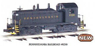 Bachmann NW-2 Diesel Pennsylvania #9250 with sound O Scale Model Train Diesel Locomotive #21651
