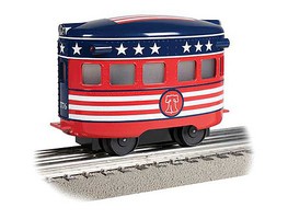 Bachmann Independence Day Self Propelled Eggliner O Scale Model Train Passenger Car #23701