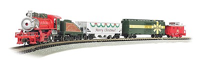 Bachmann Merry Christmas Express Steam Set N Scale Model Train Set #24027